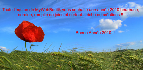 MyWebBoutik vous souhaite une excellente année 2010 !